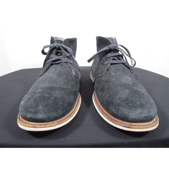 The Generic Man Black Suede Lace Up Chukka Boots Men Sz 44.5 EU / 11 US - Picture 4 of 9